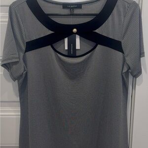 Liz McCoy Women’s Short Sleeve Blouse, Medium
